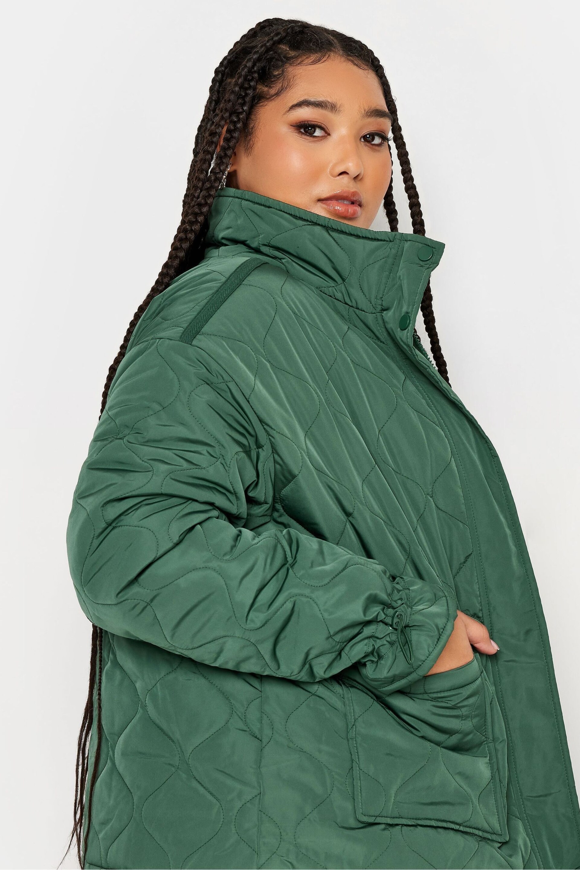 Yours Curve Green Short Onion Jacket - Image 4 of 4