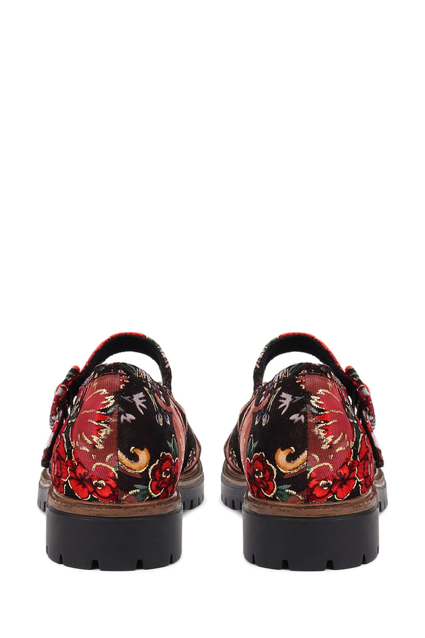 Buy Pavers Red Black Mary Jane Buckle Shoes with Chunky Sole from Next Austria