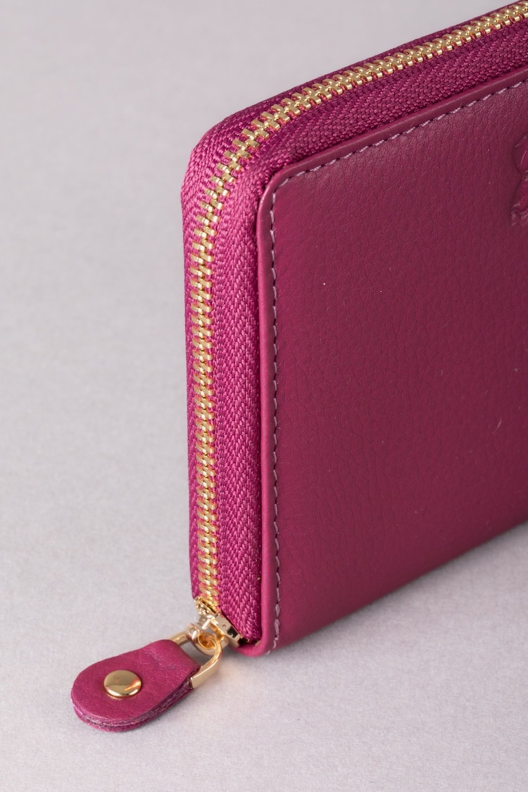 Lakeland Leather Pink Large Leather Zip Purse - Image 5 of 5