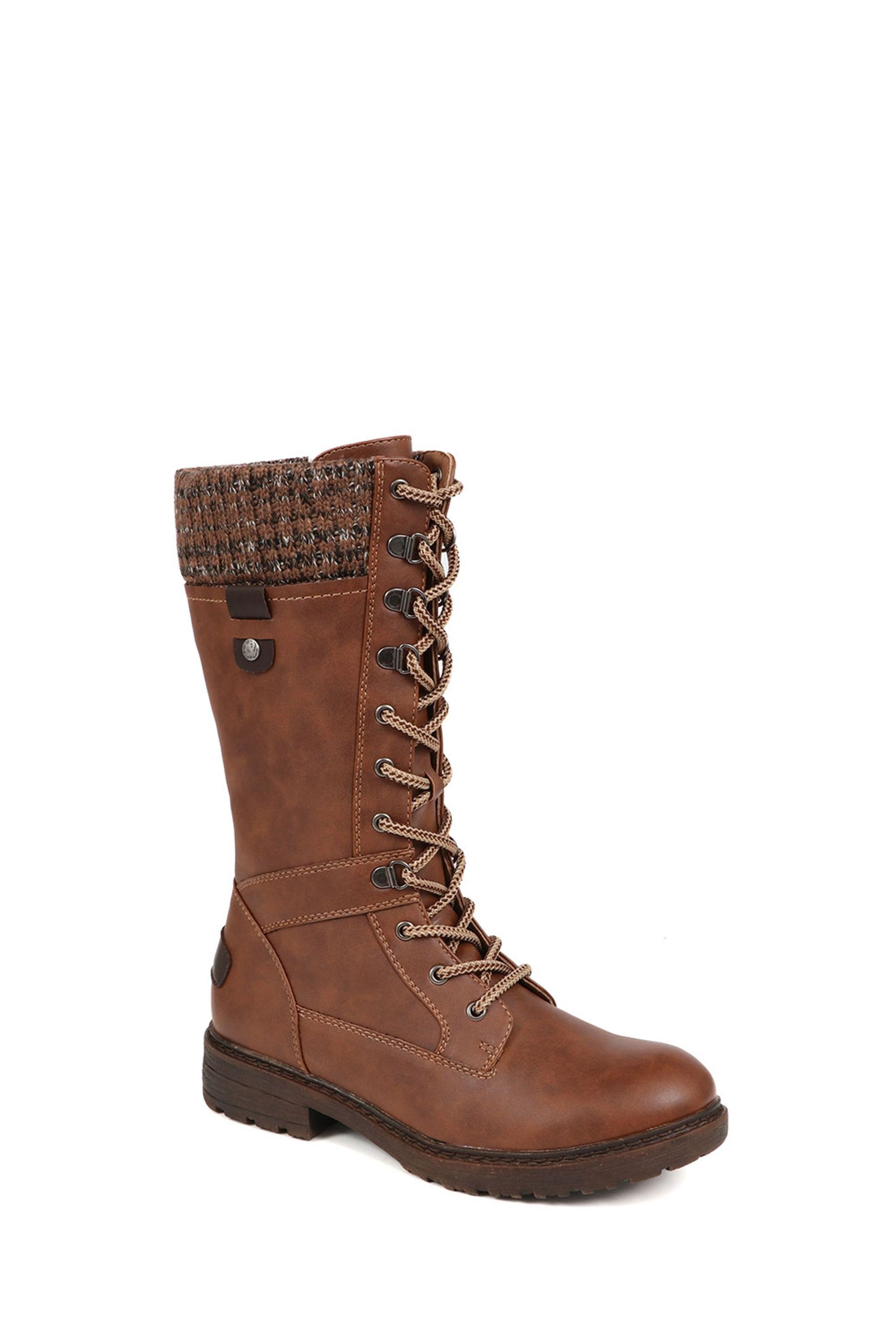 Women's lace up calf boots on sale
