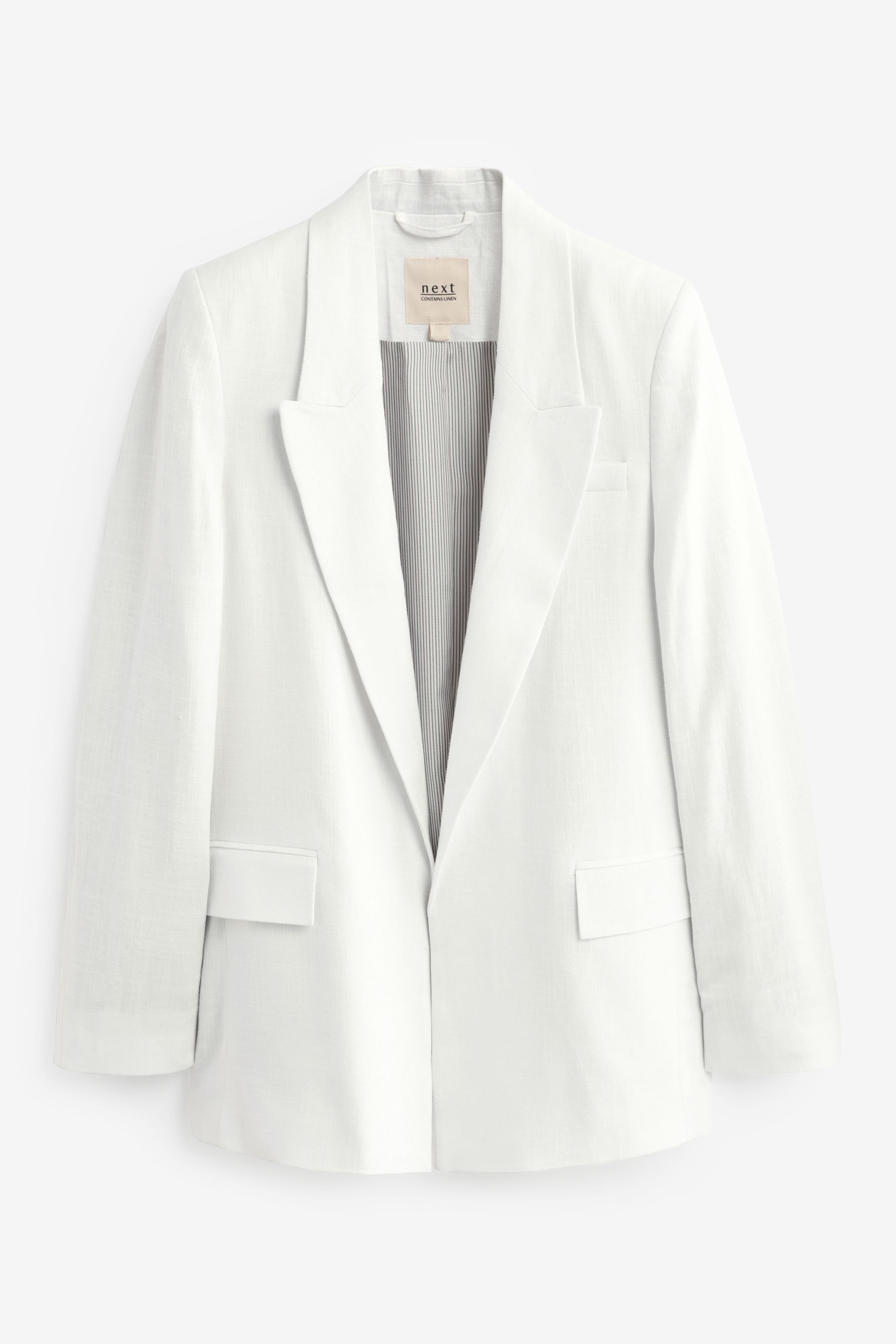 Buy White Linen Blazer from the Next UK online shop