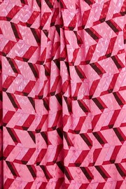 Oliver Bonas Pink Geometric Knot Front Midi Dress - Image 8 of 8