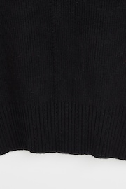 Oliver Bonas Black Scalloped Knitted Crop Top - Image 5 of 7
