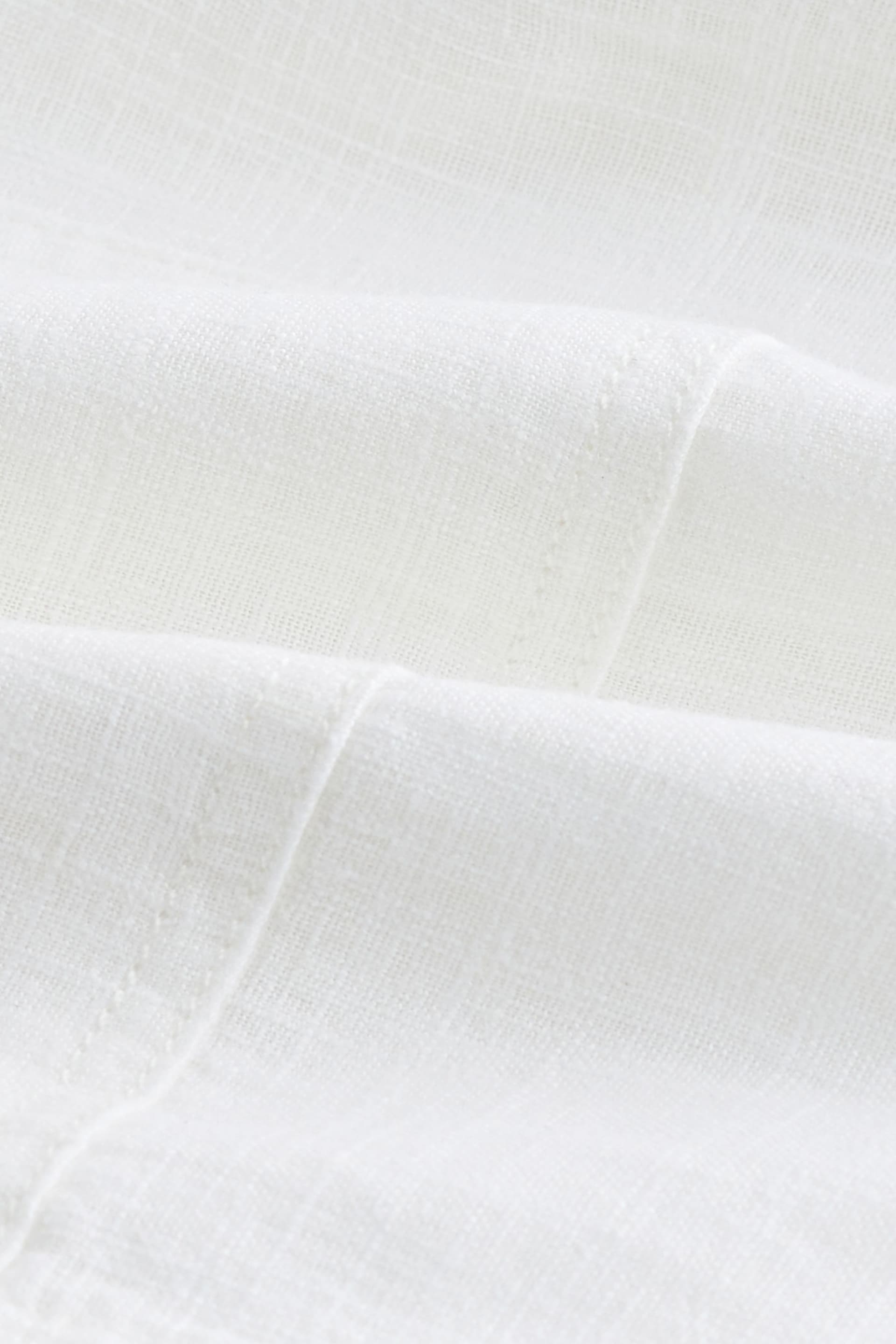 White Linen Blend Parachute Trousers - Image 6 of 6