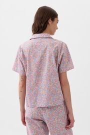 Gap Pink Floral Poplin Pyjama Shirt - Image 2 of 3