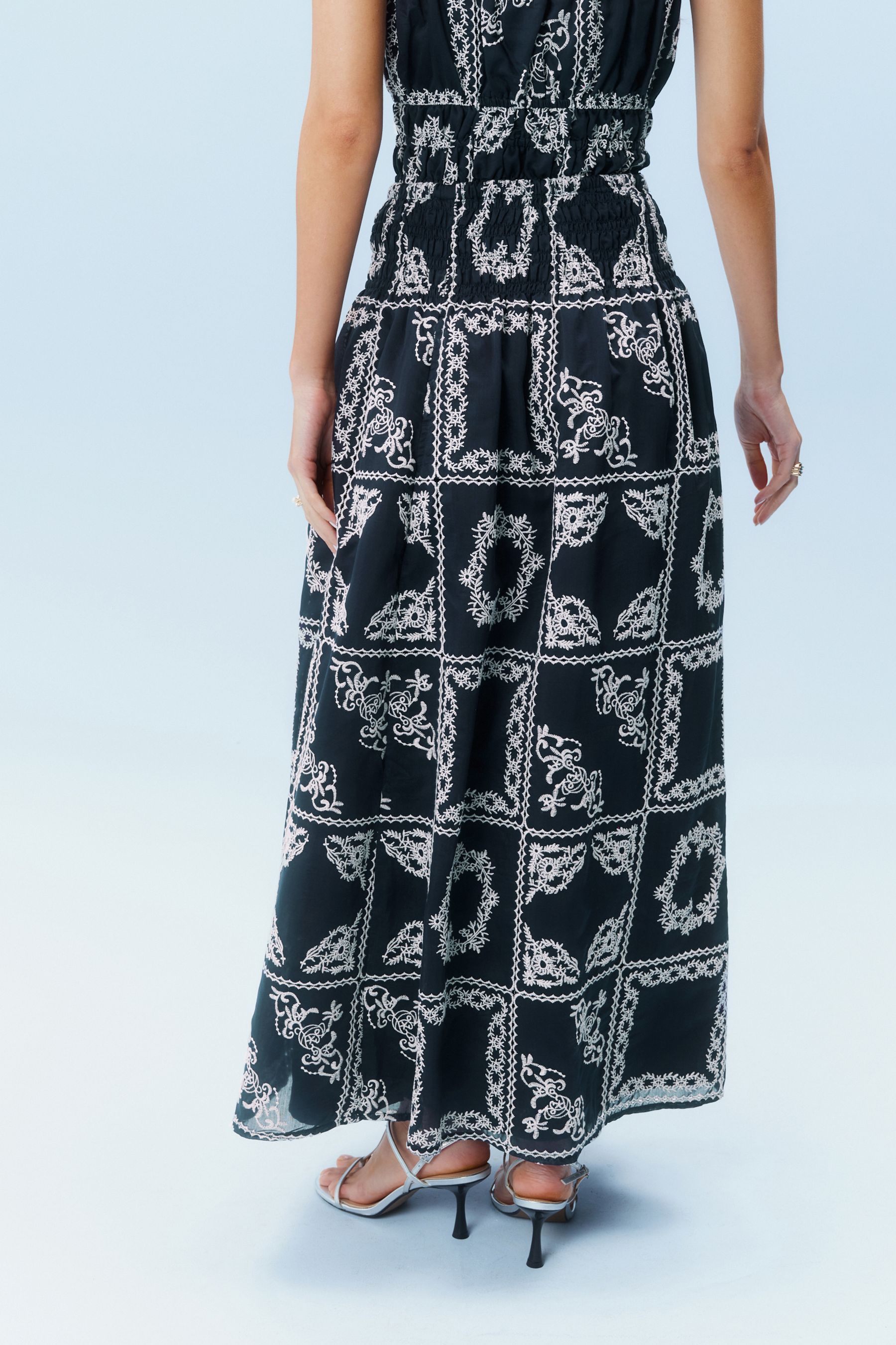 Buy Blue Embroidered Maxi Skirt from Next Luxembourg