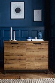 Dark Natural Bronx Oak Effect Compact Sideboard - Image 1 of 10