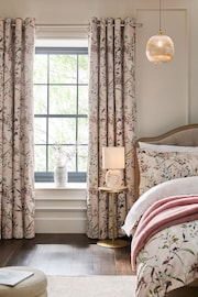 Pink Lily Floral Eyelet Blackout/Thermal Curtains - Image 3 of 9