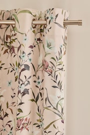 Pink Lily Floral Eyelet Blackout/Thermal Curtains - Image 7 of 9