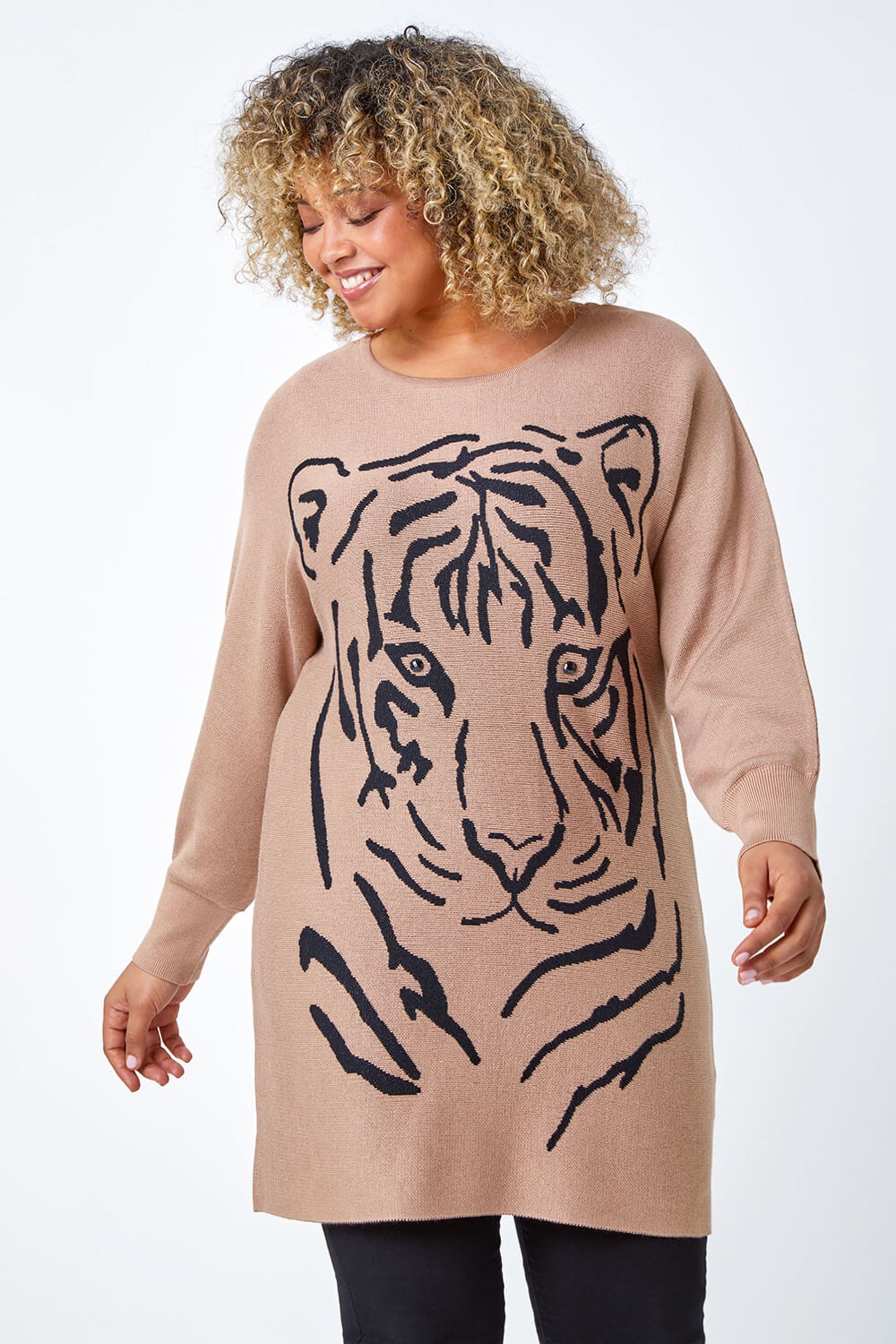Tiger print jumper shop