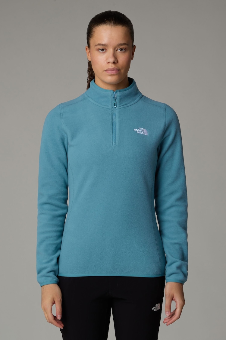 The North Face Blue Glacier 1/4 Zip Fleece - Image 1 of 6