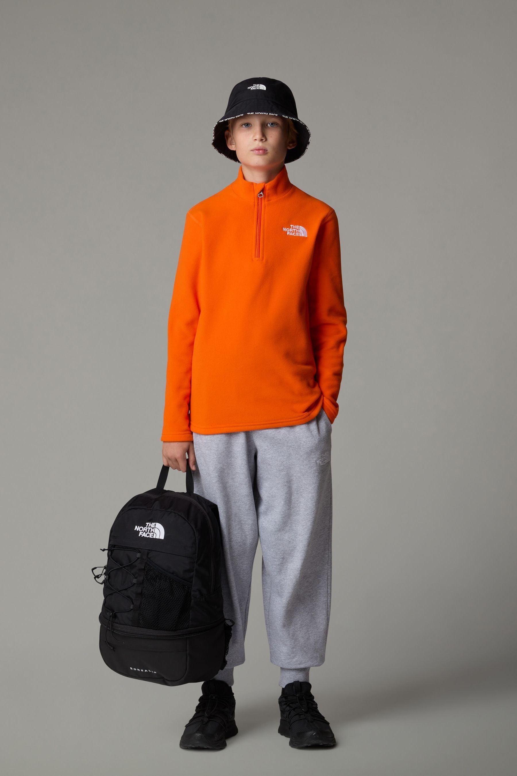 The north face fleece orange outlet