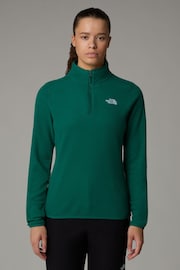 The North Face Green Glacier 1/4 Zip Fleece - Image 1 of 5