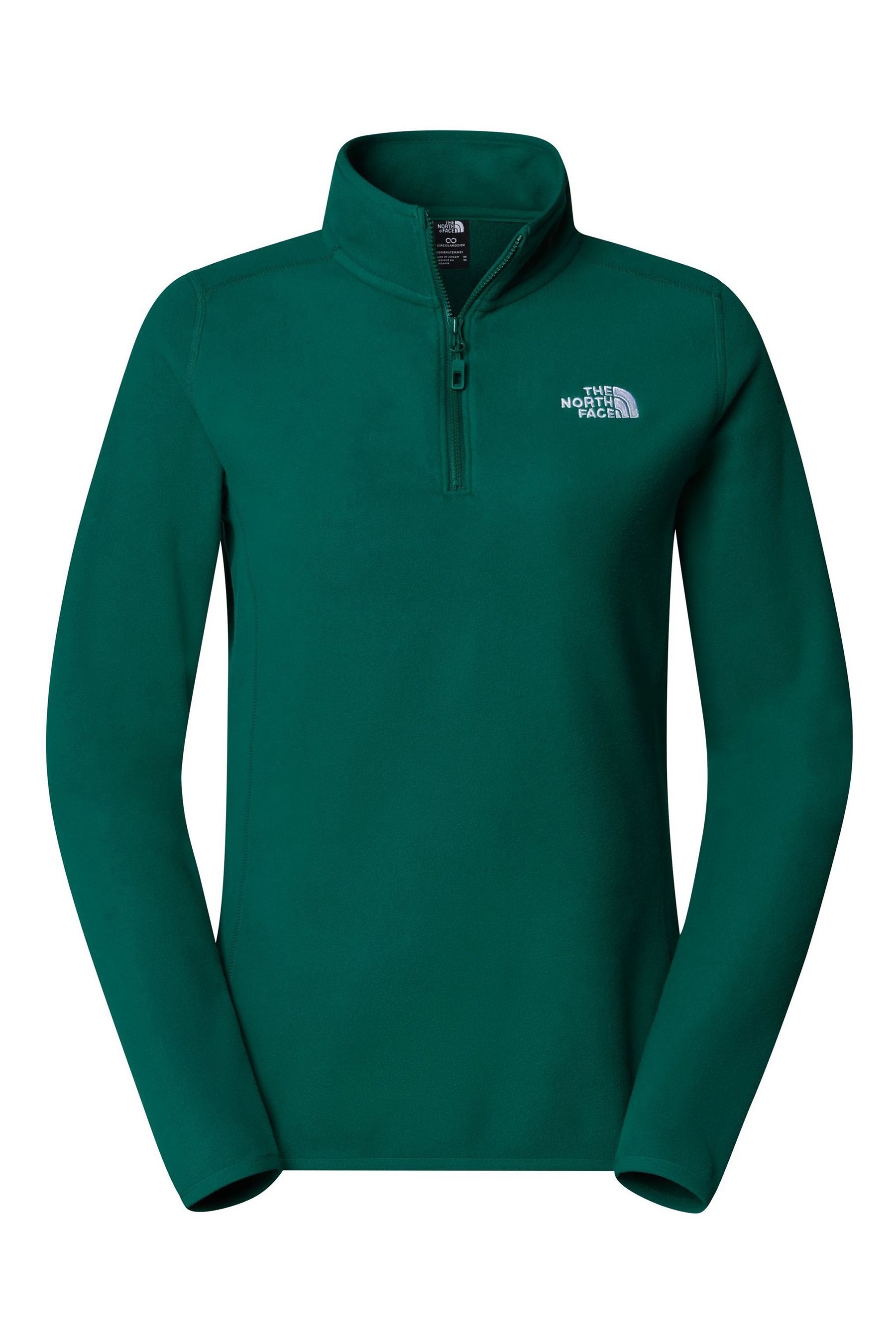 Buy The North Face Green Glacier Quarter Zip Fleece from Next USA