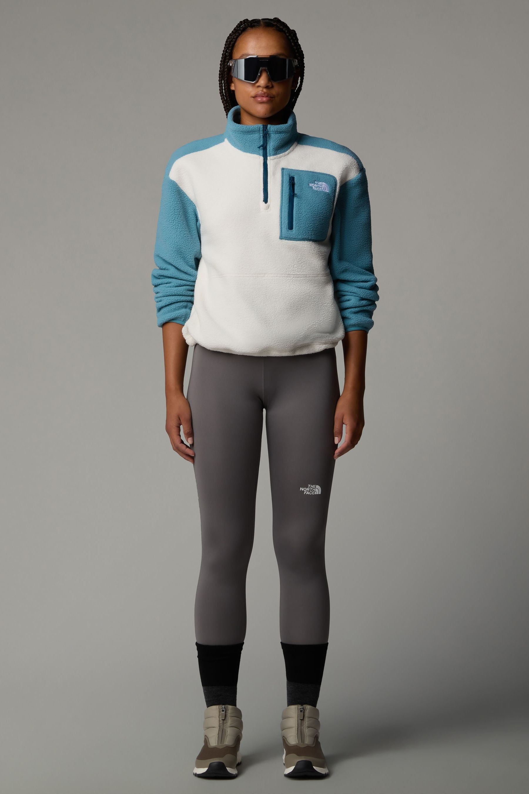 North face light blue fleece cheap