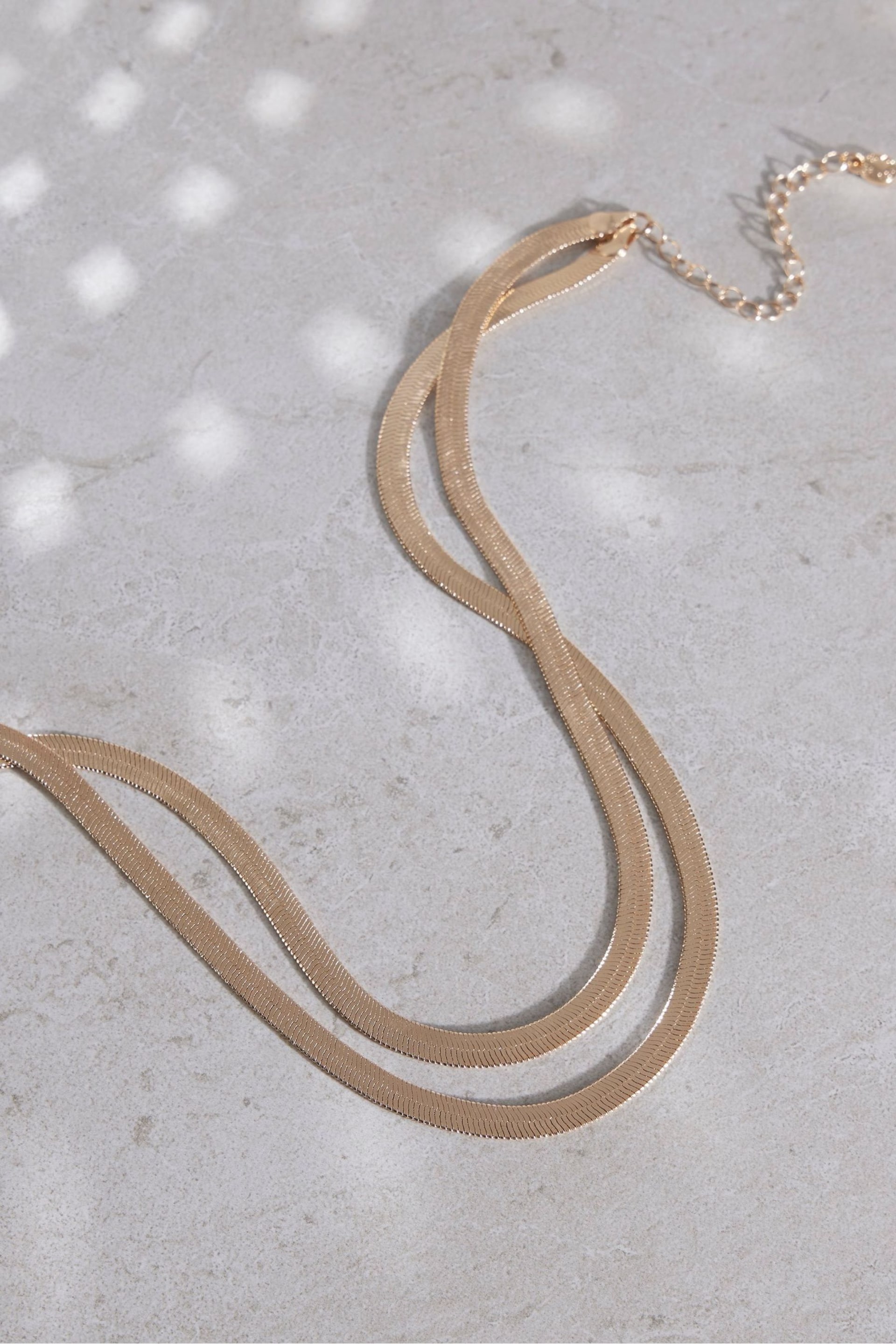 Mint Velvet Gold Tone Snake Necklace - Image 2 of 3