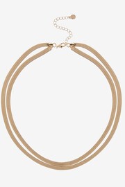 Mint Velvet Gold Tone Snake Necklace - Image 3 of 3