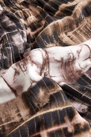 Brown Metallic Tie Dye Multiway Halter-Tie Bandeau Wide Leg Jumpsuit - Image 6 of 6
