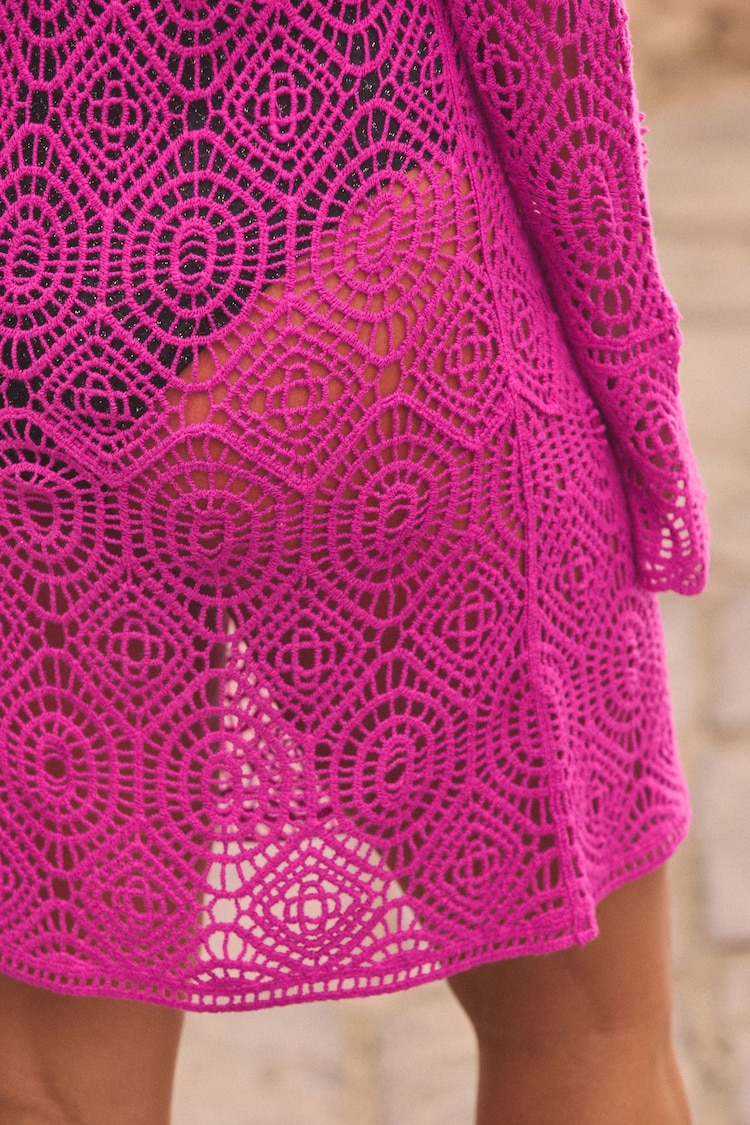 Pink Crochet Cover-Up - Image 6 of 6