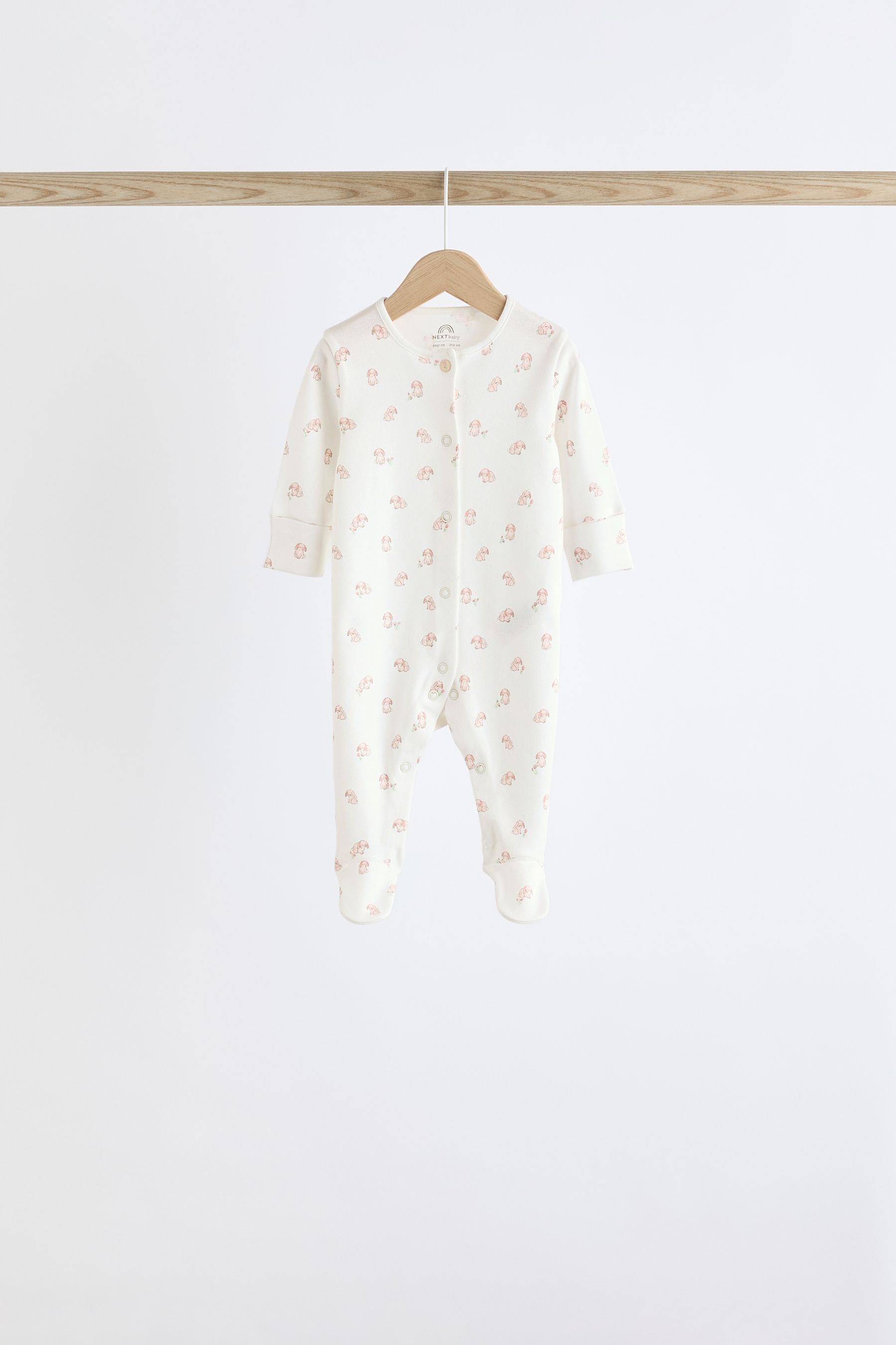 Pink 7 Pack Baby 100 Cotton Sleepsuit 0 2yrs