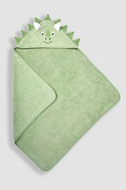 JoJo Maman Bébé Green Dino Character Hooded Towel - Image 3 of 4