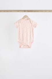 Pink Bunny 7 Pack Pink Bunny Short Sleeve Bodysuits - Image 3 of 14