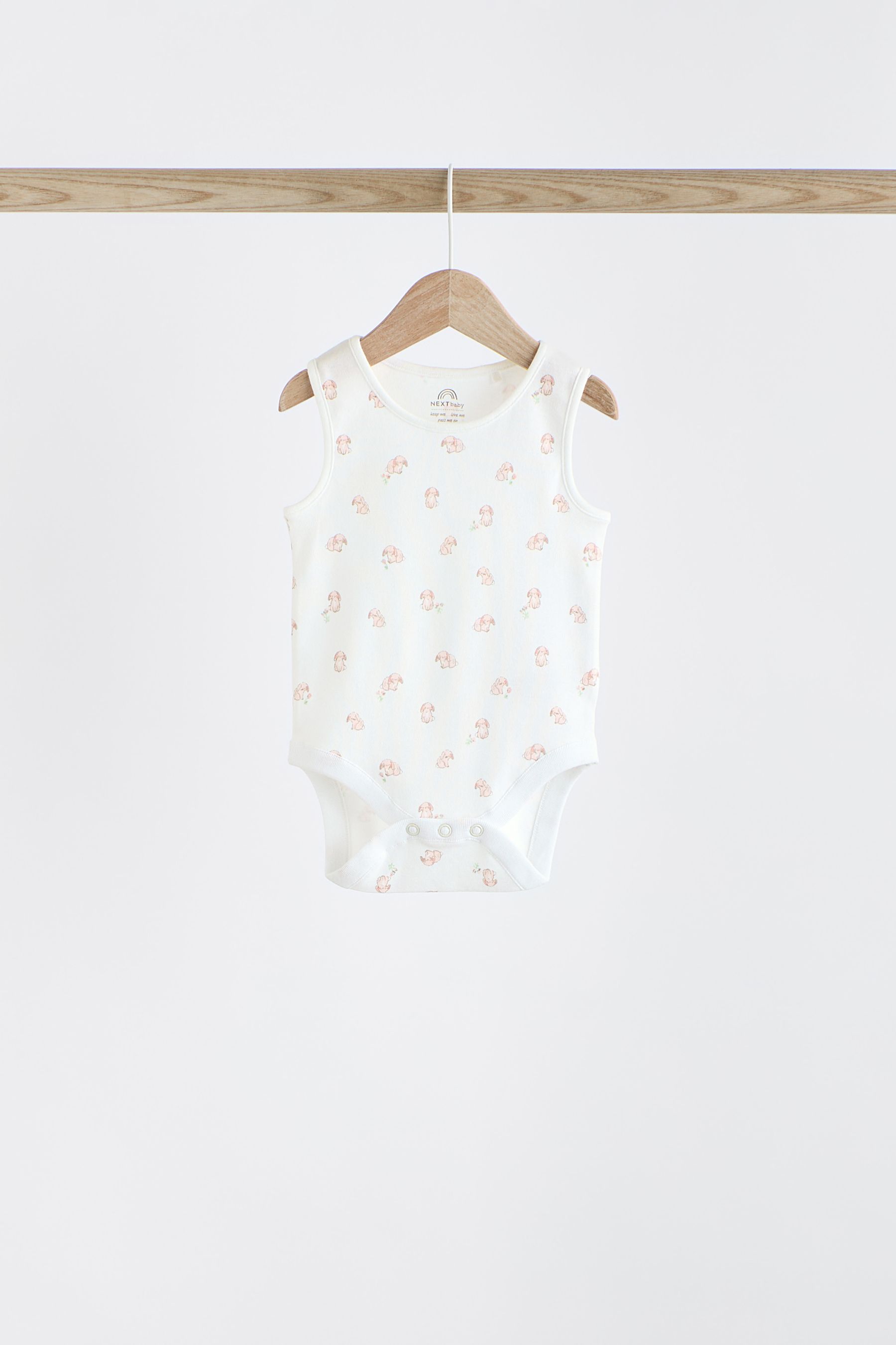Buy Pink Bunny Baby 100 Cotton Vests 5 Pack from the Next UK online shop