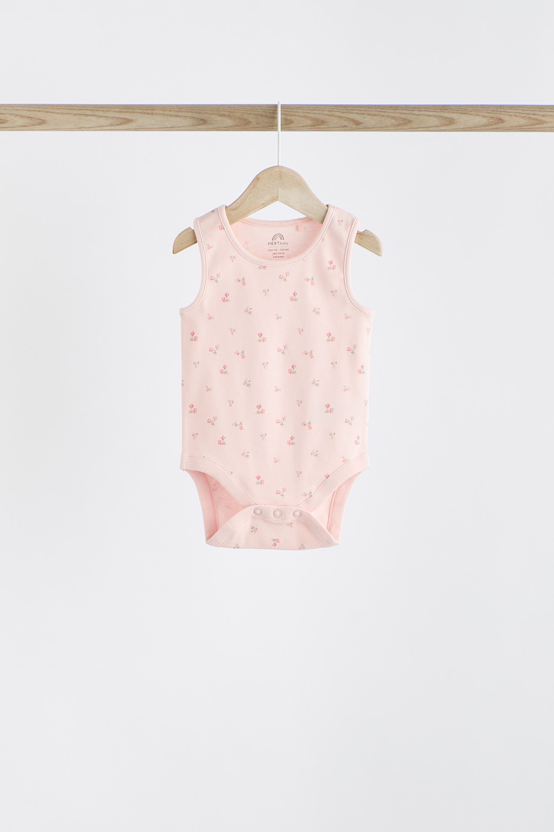 Buy Pink Bunny Baby 100 Cotton Vests 5 Pack from Next Canada