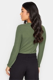 PixieGirl Petite Green Lettuce Edge Cut Out Top - Image 2 of 4