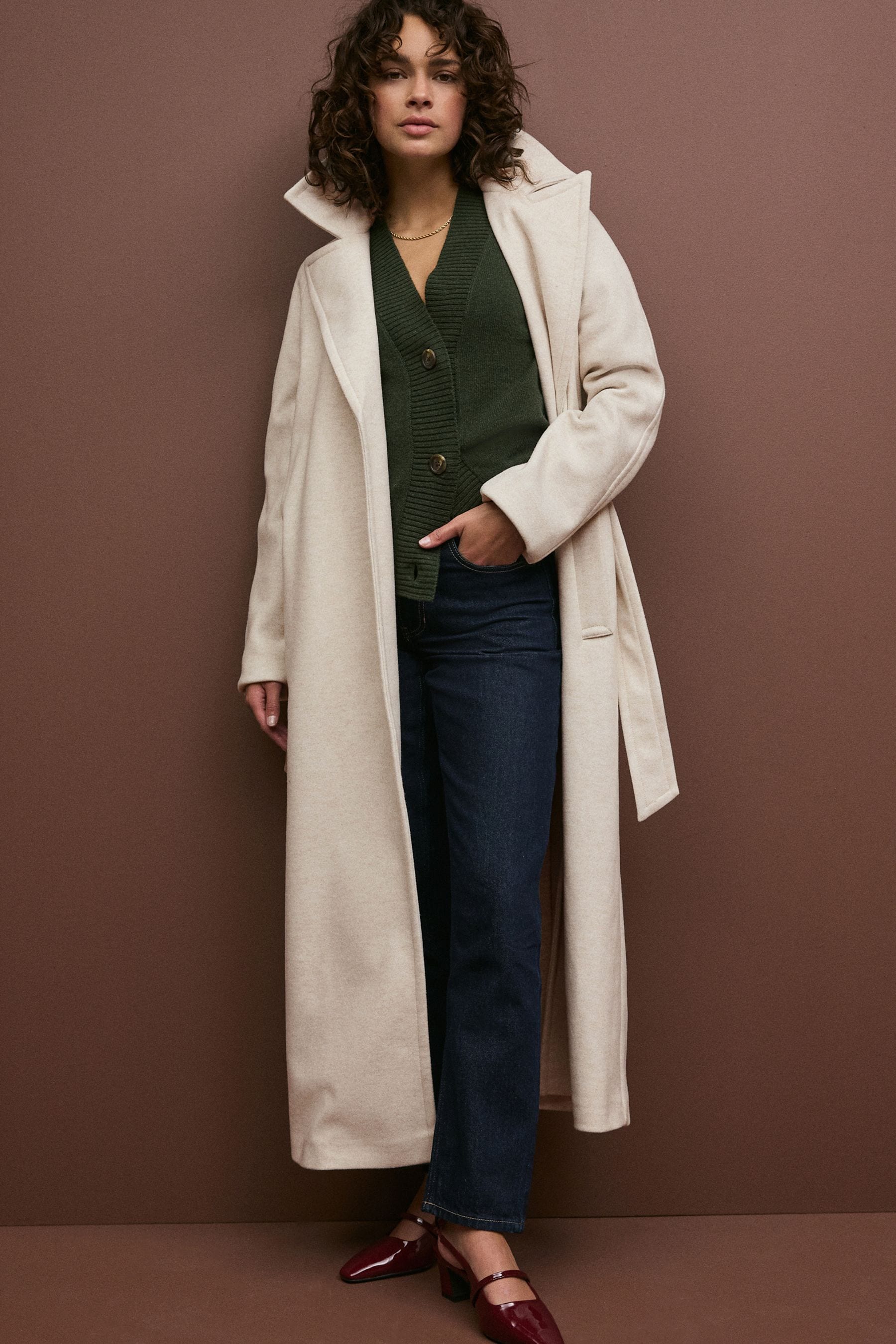 Belted coat shop