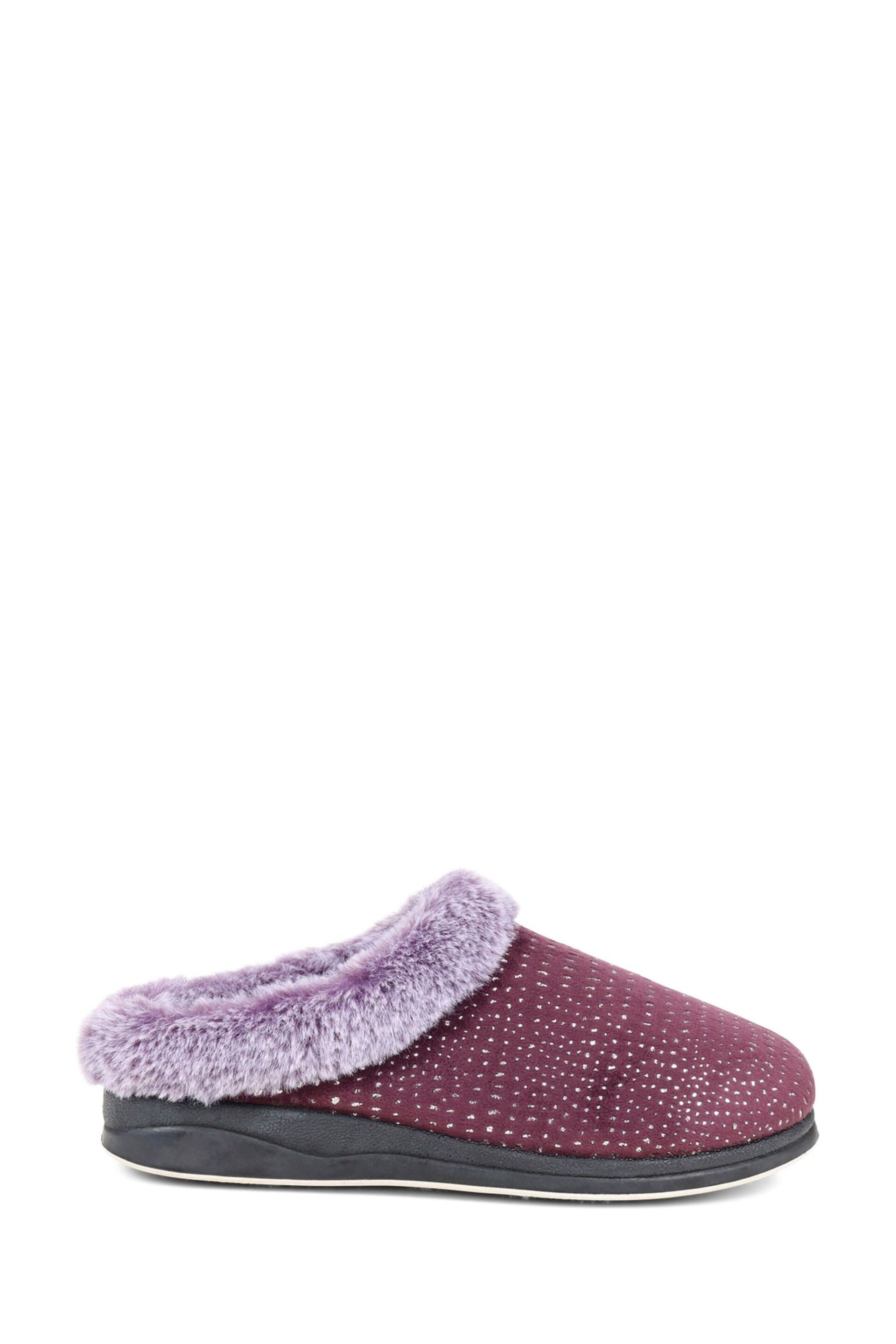 Pavers Purple Patterned Full Slippers - Image 1 of 5