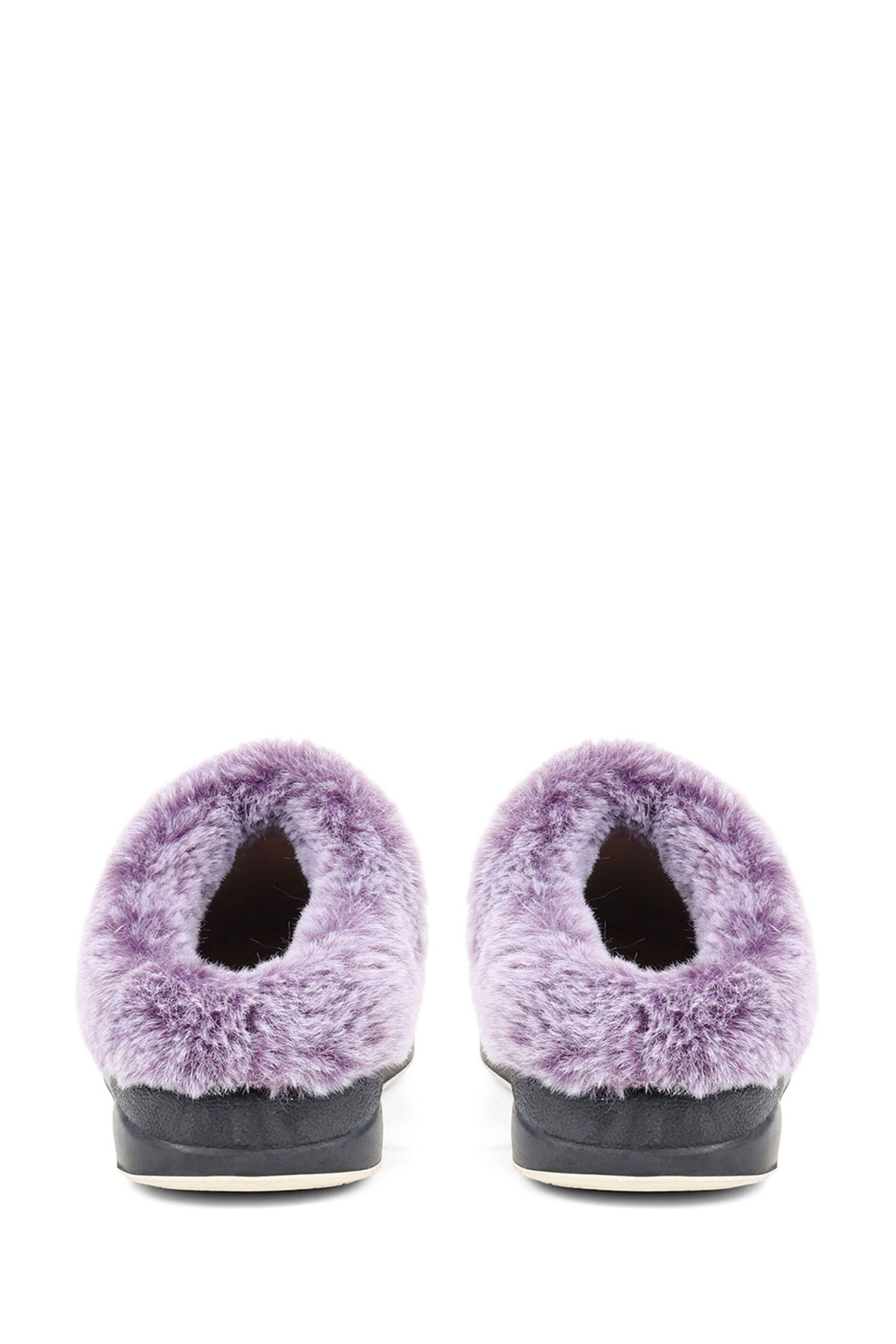 Pavers Purple Patterned Full Slippers - Image 3 of 5