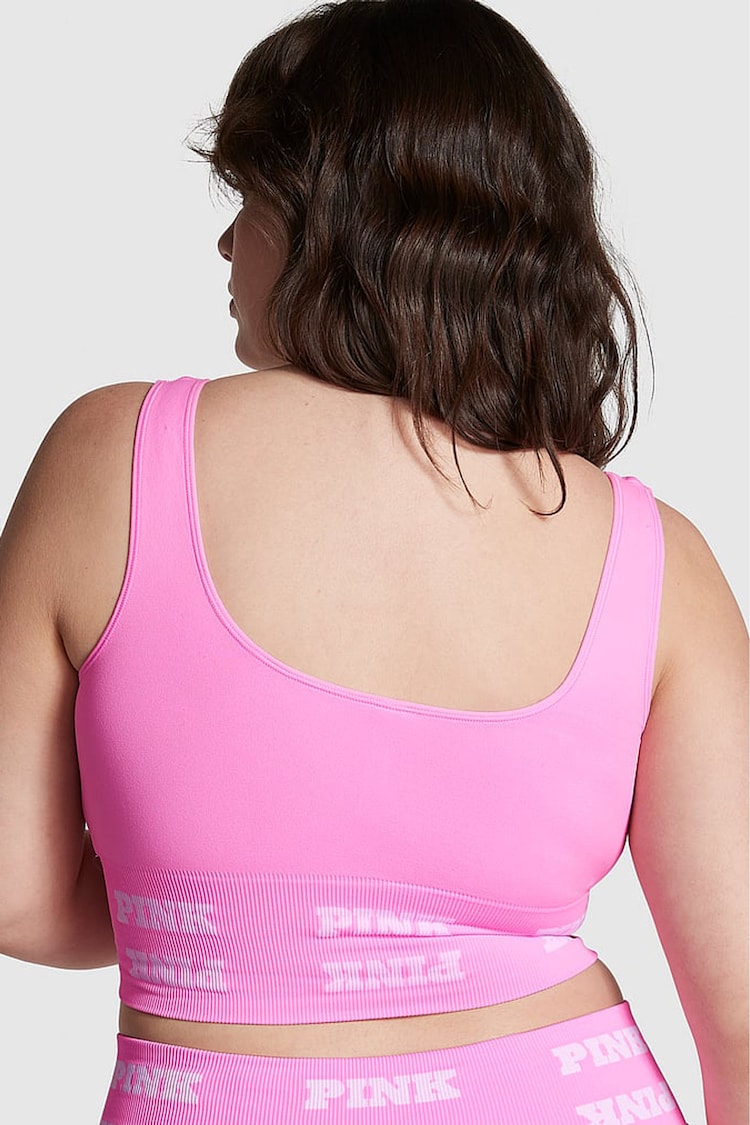 Victoria's Secret PINK Lola Pink Seamless Logo Low Impact Sports Bra - Image 2 of 3