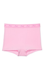 Victoria's Secret PINK Pink Bubble Cotton Logo High Waist Boyshort Knickers - Image 1 of 1