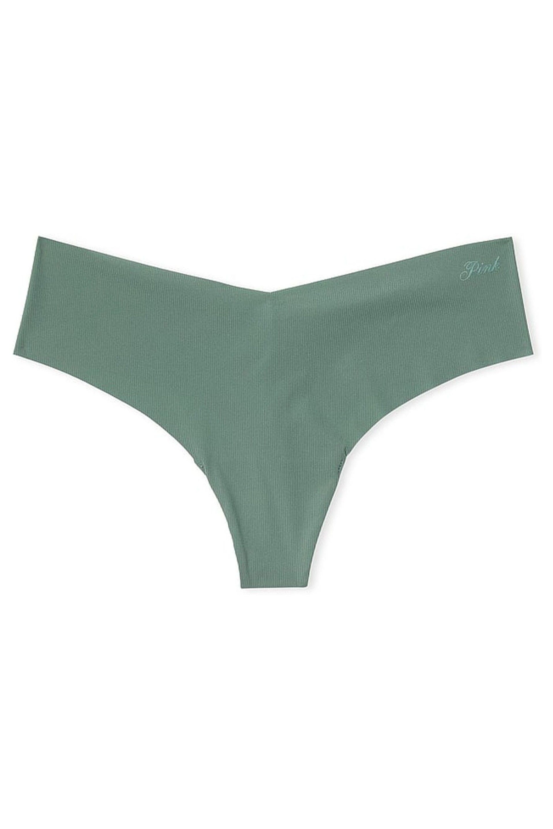 Victoria's Secret PINK Fresh Forest Green Rib Thong Knickers - Image 3 of 3