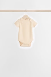 Muted Browns Short Sleeve 100% Cotton Bodysuits 5 Pack - Image 5 of 11