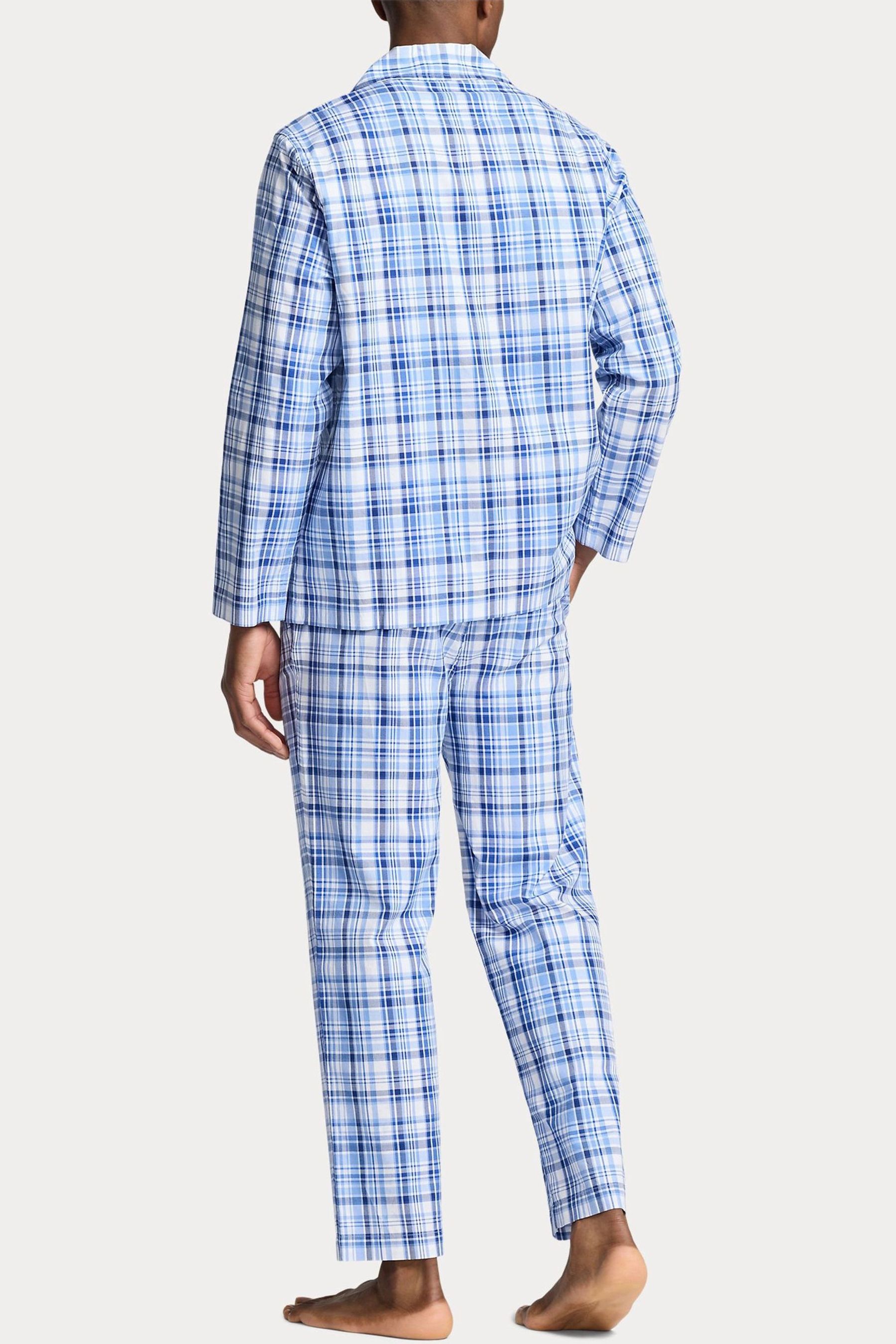 Buy Polo Ralph Lauren Blue Cotton Check Pyjama Set from Next Luxembourg