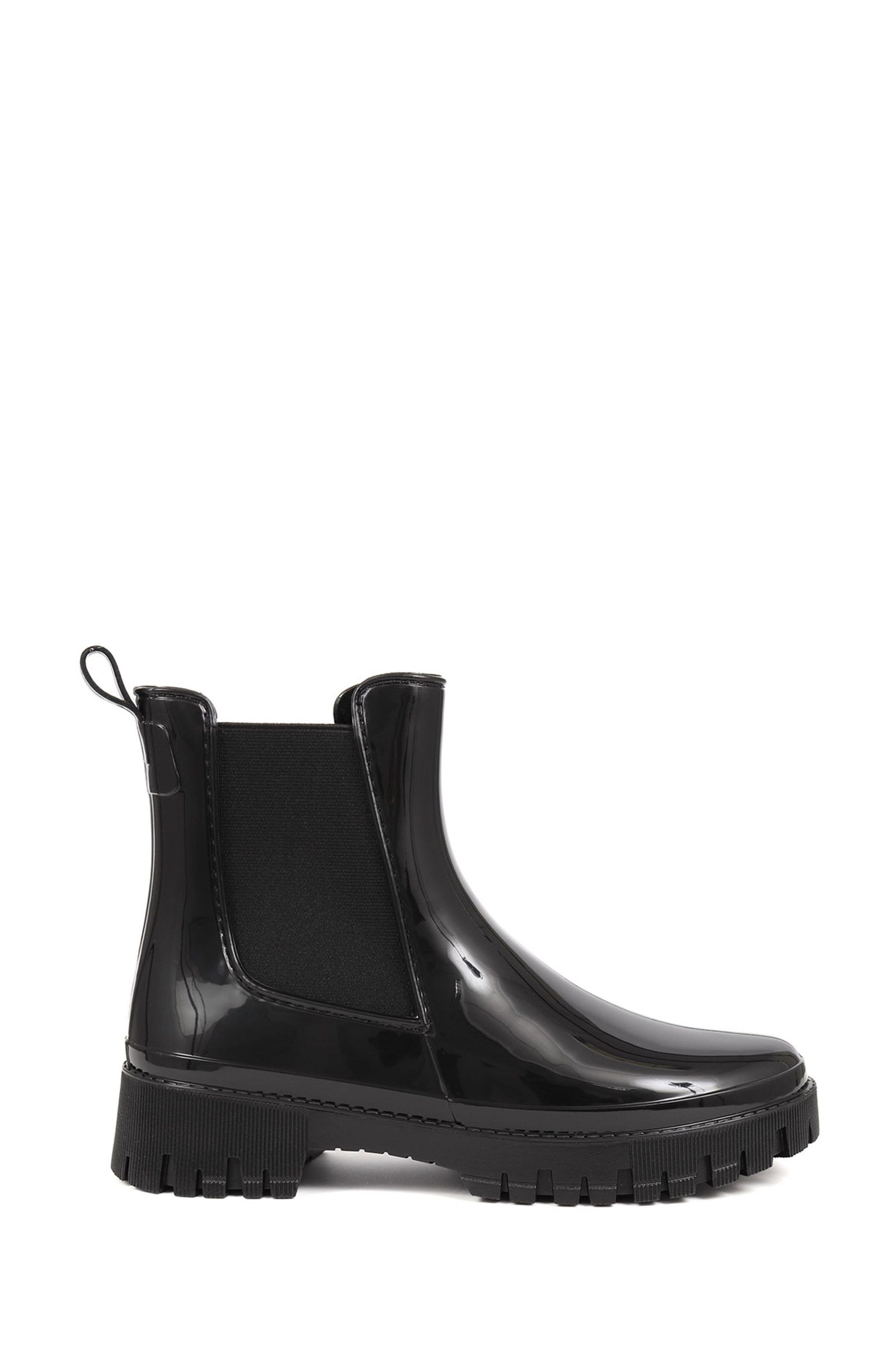 Womens Pavers Ladies Wellingtons Black Ankle Boots Black