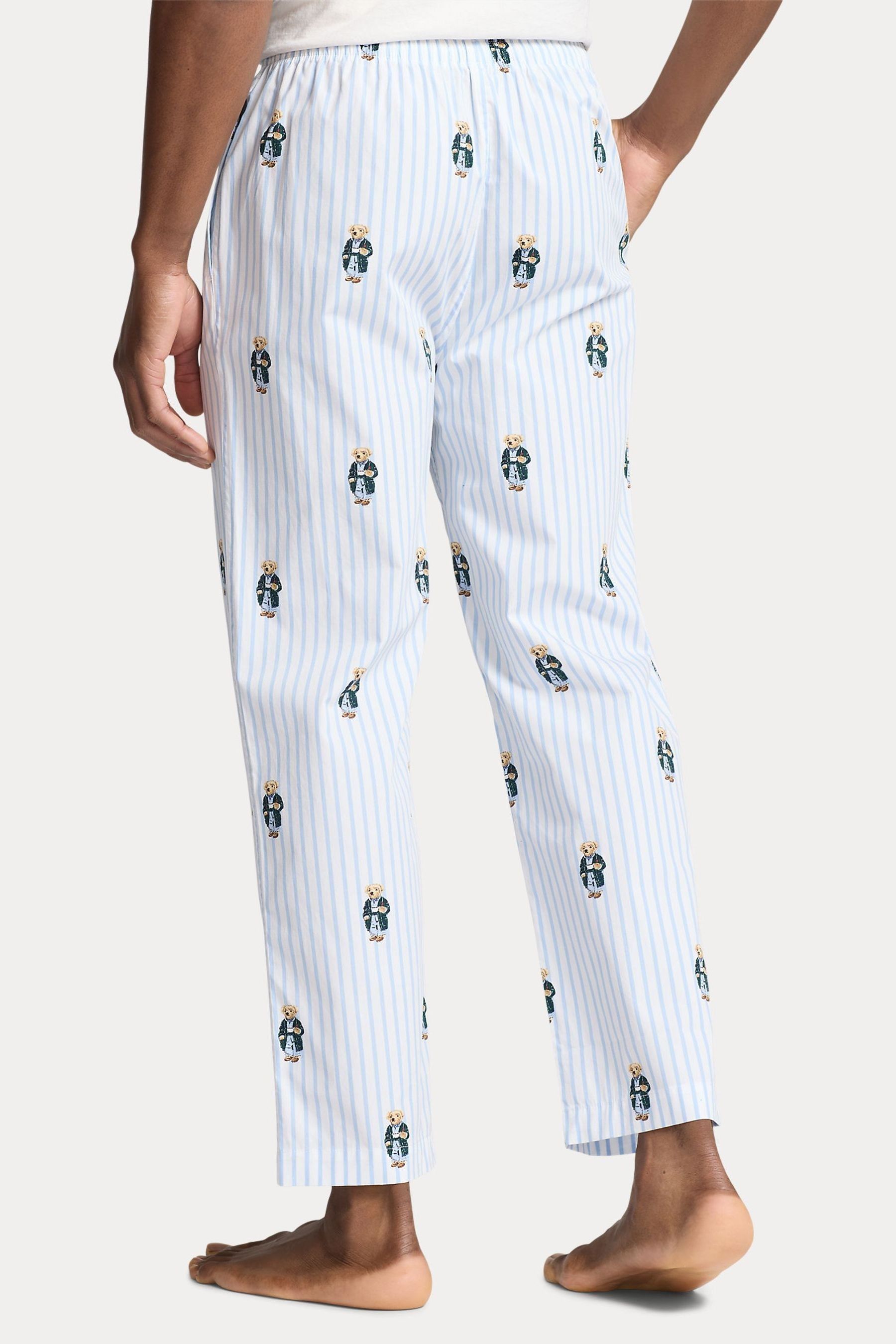 Buy Polo Ralph Lauren Polo Bear Striped Cotton Pyjama Trousers from Next Luxembourg
