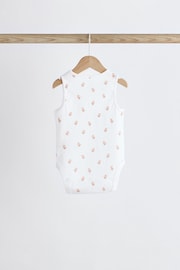 White Delicate Animal Baby Vest 100% Cotton Bodysuits 5 Pack - Image 5 of 12