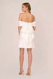 Adrianna Papell Mikado Bow Short White Dress - Image 2 of 7