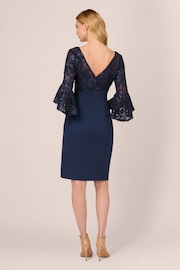 Adrianna Papell Blue Floral Lace Combo Dress - Image 2 of 7