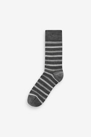 Black/Grey Pattern 7 Pack Mens Cotton Rich Socks - Image 3 of 10