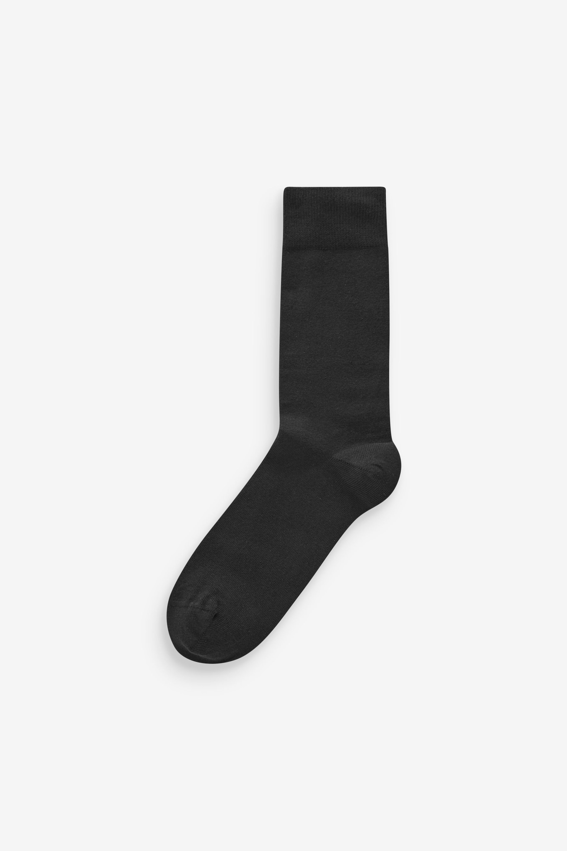 Black/Grey Pattern 7 Pack Mens Cotton Rich Socks - Image 4 of 10