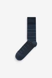 Navy Blue/Black Pattern Smart Socks 8 Pack - Image 5 of 10