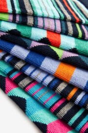 Bright Geo/Stripe Pattern Socks 8 Pack - Image 10 of 10