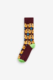 Blue/Green Animal Fun Pattern Socks 5 Pack - Image 5 of 6