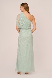Adrianna Papell Green Long Beaded Dress - Image 2 of 7
