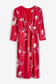 Gina Bacconi Red Darcy Jersey Wrap Dress - Image 5 of 5