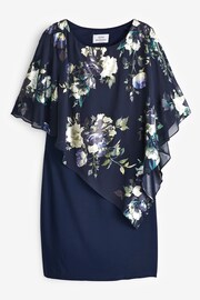 Gina Bacconi Blue Gaby Floral Printed Asymmetric Dress - Image 5 of 5